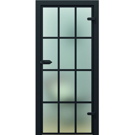 Drzwi wewnętrzne szklane Porta Glass szyba matowa z malowanymi szprosami