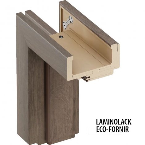 Ościeżnica regulowana bezprzylgowa INVADO okleina Eco-Fornir, Laminolack