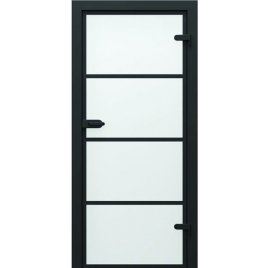 Drzwi wewnętrzne szklane Porta Glass szyba matowa z malowanymi szprosami wzór 2