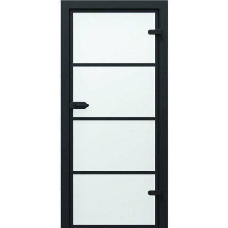 Drzwi wewnętrzne szklane Porta Glass szyba matowa z malowanymi szprosami wzór 2